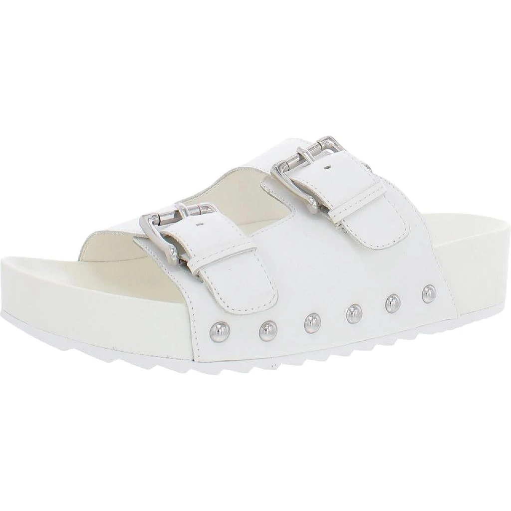 商品Steve Madden|Steve Madden Womens Moore Leather Contoured Footbed Flatform Sandals,价格¥238,第1张图片