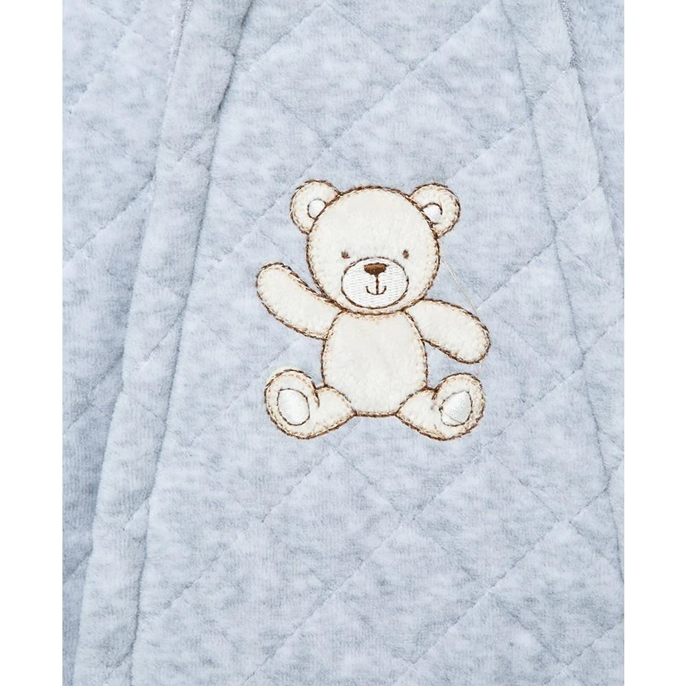 商品Little Me|Baby Bear Quilted Velour Snowsuit,价格¥432,第4张图片详细描述