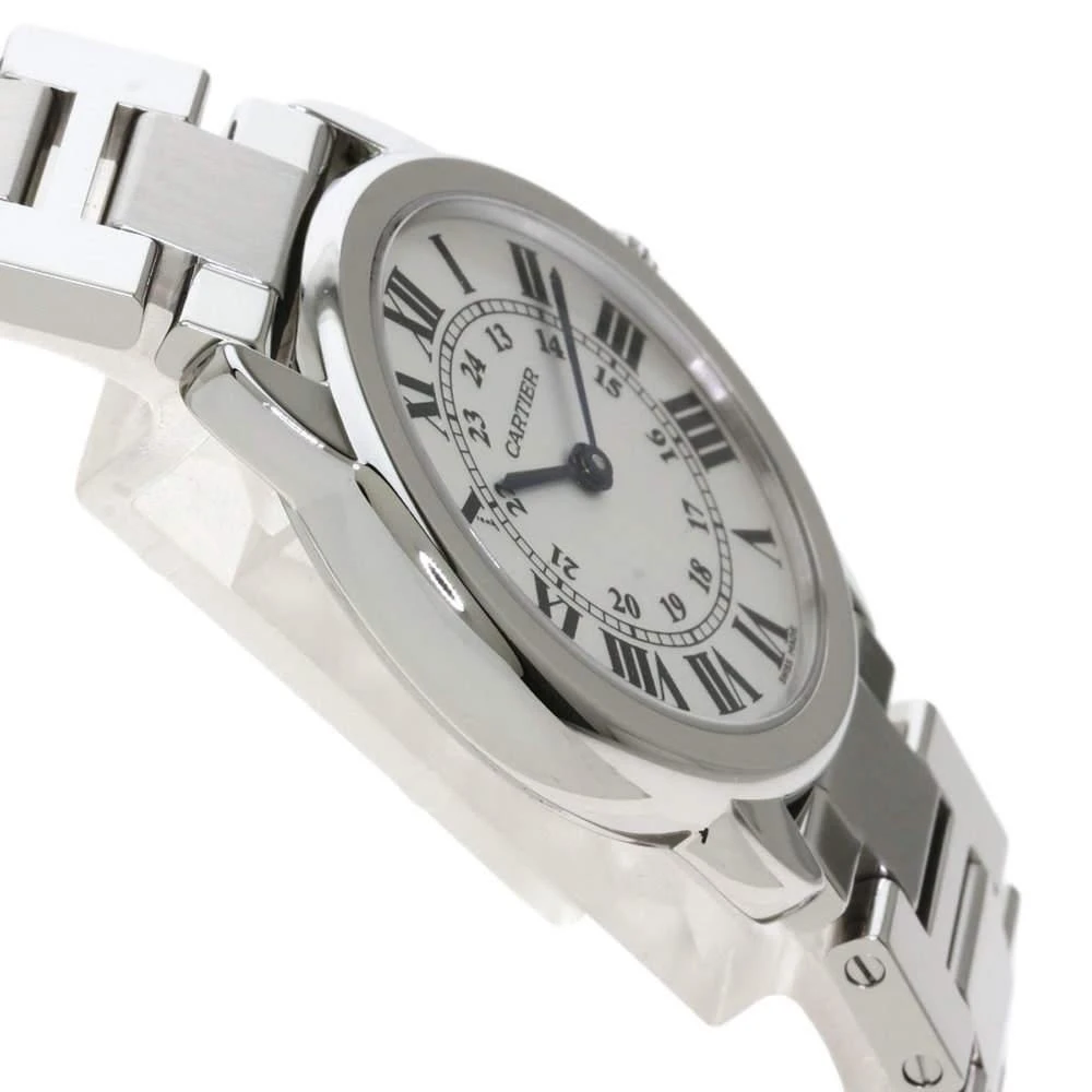 商品[二手商品] Cartier|Cartier Silver Stainless Steel Ronde Solo W6701004 Women's Wristwatch 29 mm,价格¥22005,第5张图片详细描述