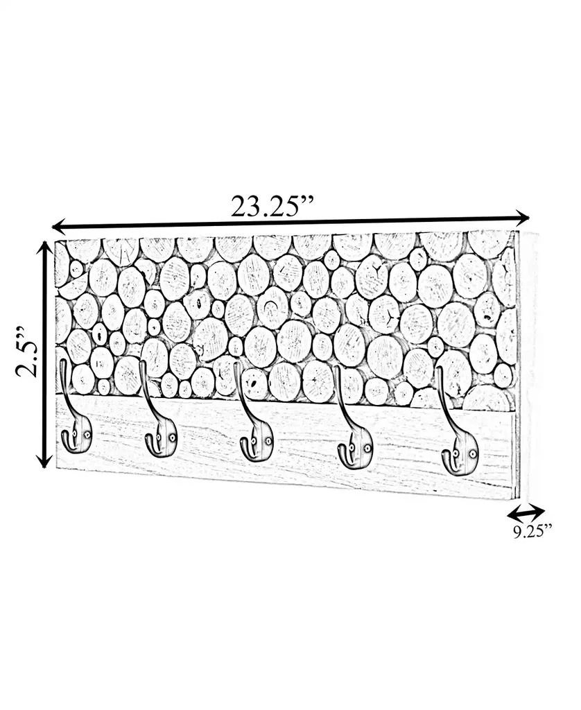 商品Vintiquewise|Hook Rack with 5 Hooks,价格¥559,第4张图片详细描述