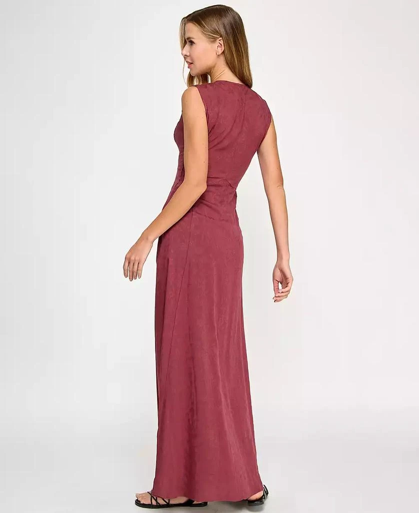 商品SENI & CADE|Juniors' Jacquard Embroidered Sleeveless Maxi Dress,价格¥511,第2张图片详细描述