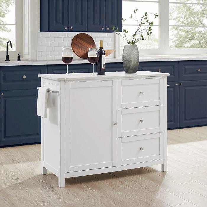 Soren Stone Top Kitchen Island Cart 商品