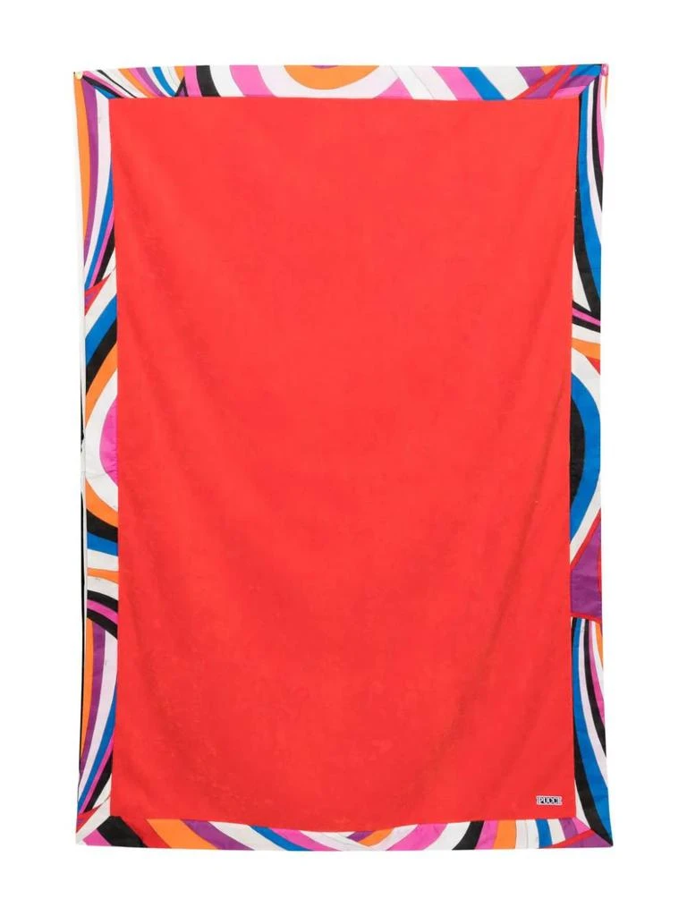 商品Pucci|Red Beach Towel With Iride Print Border,价格¥1751,第1张图片