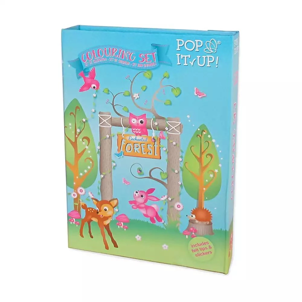 Pop It Up Enchanted Forest Combo Set Play Box With Play Mat And Coloring Set 商品