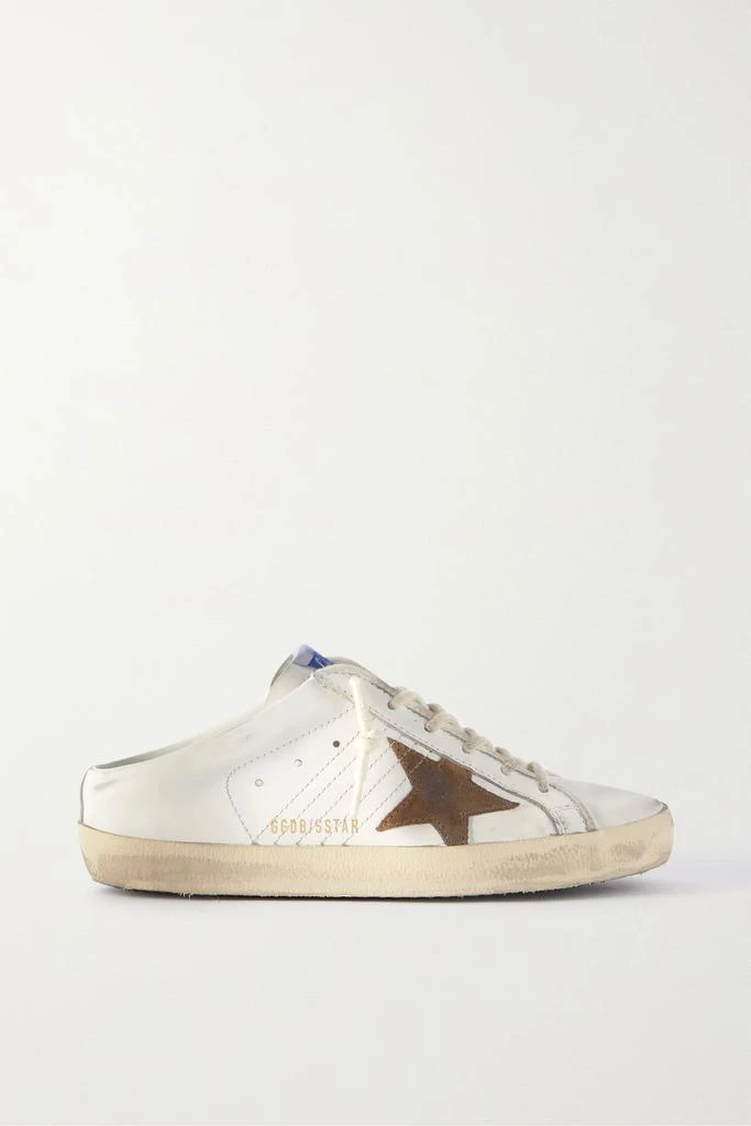 商品Golden Goose|Super-star Sabot 仿旧绒面革边饰皮革套穿式运动鞋  - IT35,价格¥4930,第1张图片