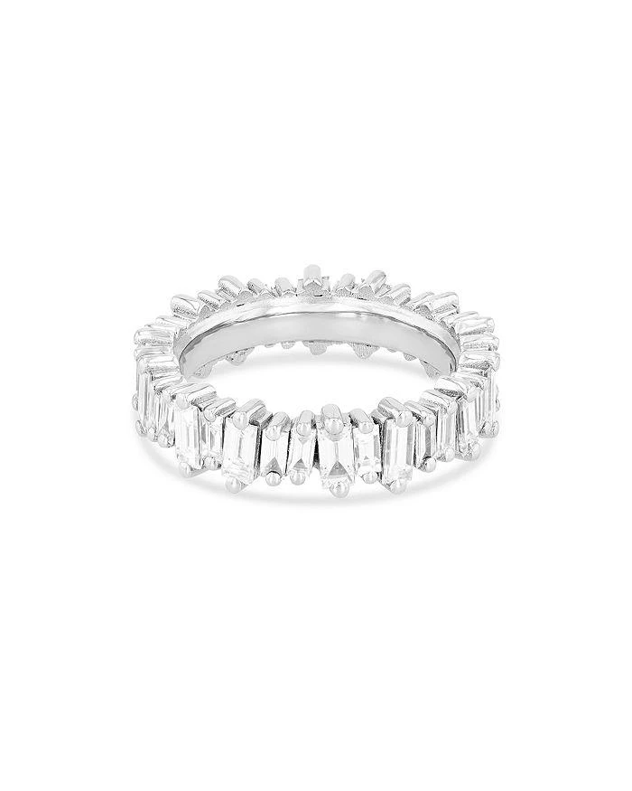 商品Suzanne Kalan|18K White Gold Fireworks Diamond Baguette Eternity Band,价格¥65020,第1张图片