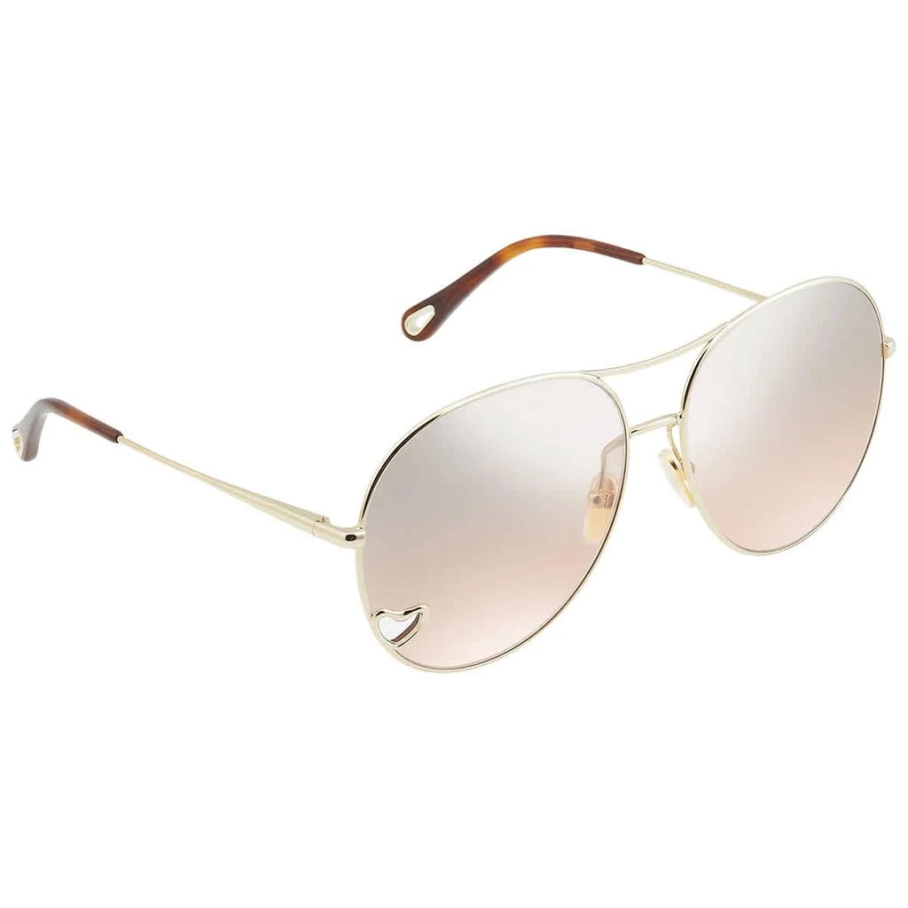 商品Chloé|Chloe Pink Pilot Ladies Sunglasses CH0028S 004 63,价格¥1121,第1张图片