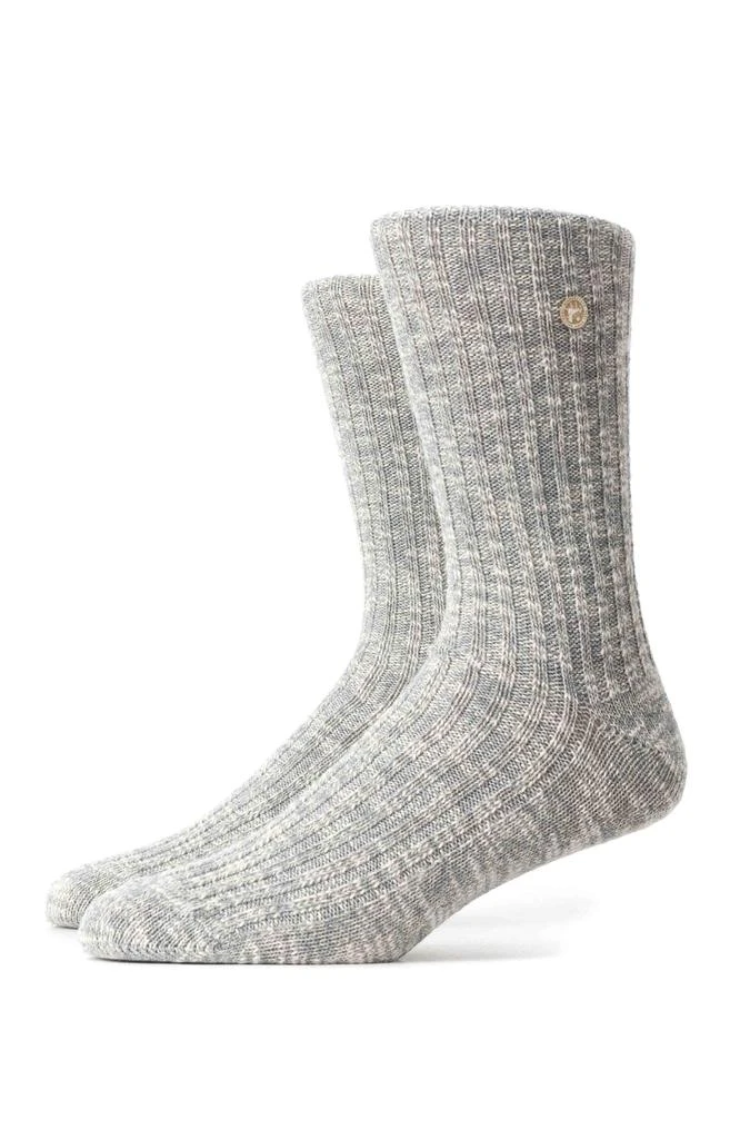 商品Birkenstock|Cotton Slub Socks - Gray White,价格¥135,第1张图片