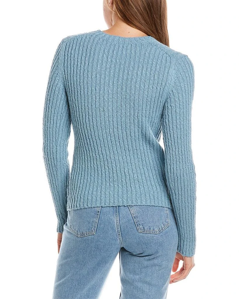 商品Vince|Vince Textured Rib Linen-Blend Pullover,价格¥426,第2张图片详细描述