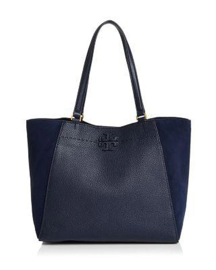 商品Tory Burch|McGraw Medium Suede & Leather Tote,价格¥3726,第1张图片