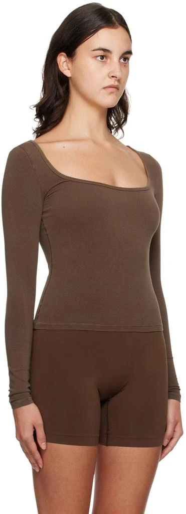 商品SKIMS|Brown New Vintage Long Sleeve T-Shirt,价格¥426,第2张图片详细描述