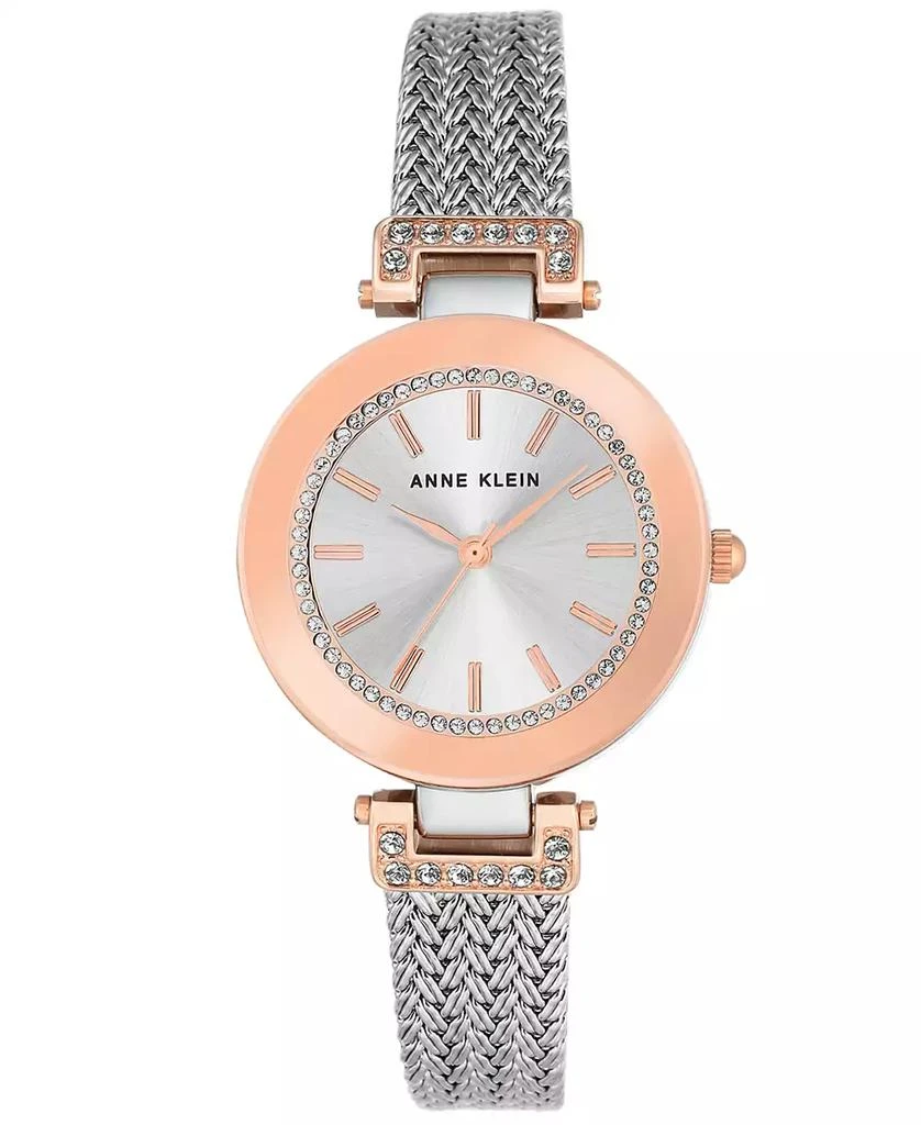 商品Anne Klein|Women's Stainless Steel Mesh Bracelet Watch 30mm,价格¥427,第1张图片