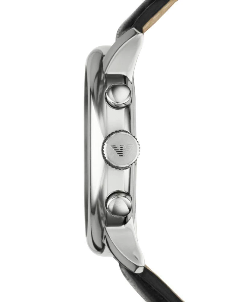 商品Emporio Armani|Stainless Steel & Leather-Strap Chronograph Watch,价格¥1412,第3张图片详细描述
