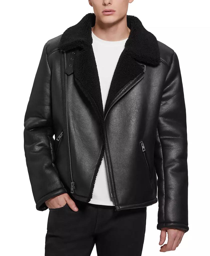 【CULLNI 24ss】Faux Leather Shirt Jacket Geschallino Women's Plus Size Faux Leather Jacket Graffiti