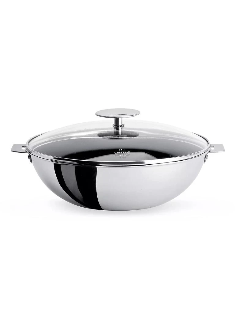商品Cristel|Casteline 3-Quart Non-Stick Wok & Glass Lid,价格¥3046,第1张图片