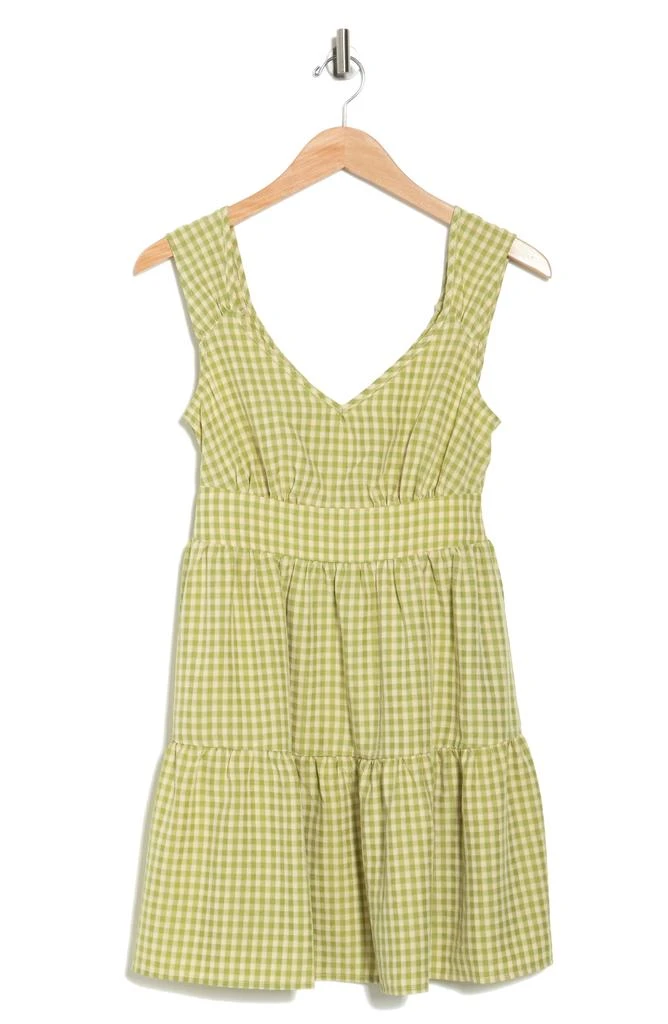 商品Lush|Sleeveless Gingham Mini Dress,价格¥205,第3张图片详细描述