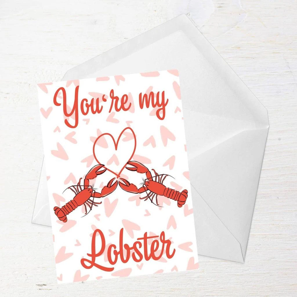 商品Original Hero|Friends Valentine's Lobster Greetings Card,价格¥34,第2张图片详细描述