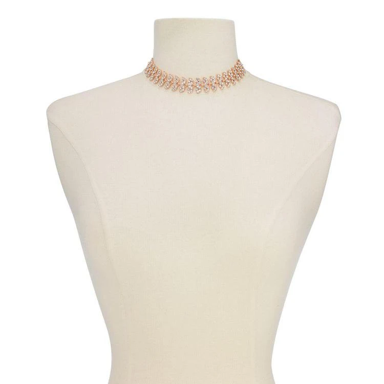 商品INC International|I.N.C. Rose Gold-Tone Crystal Leaf Choker Necklace, 11-3/4" + 3" extender, Created for Macy's,价格¥66,第2张图片详细描述