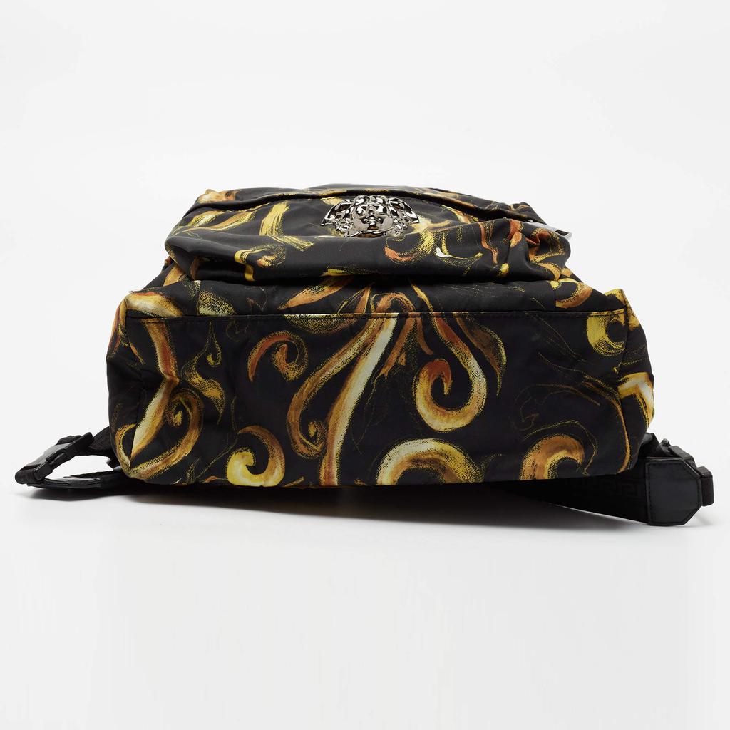 Versace Multicolor Printed Nylon and Leather Medusa Pallazo Backpack商品第7张图片规格展示