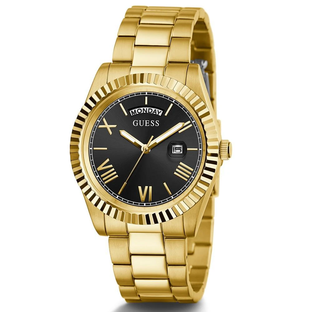 商品GUESS|Men's Gold-Tone Stainless Steel Bracelet Watch, 42mm,价格¥505,第2张图片详细描述