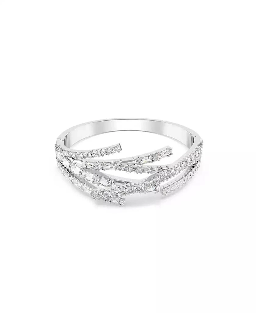 商品Swarovski|Swaroski Matrix  Rhodium Plated Bangle,价格¥3310,第1张图片