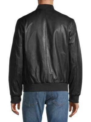 商品Cole Haan|Reversible Leather Moto Bomber Jacket,价格¥2250,第2张图片详细描述