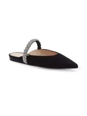 商品Stuart Weitzman|​Addison Pointed Toe Suede Mules,价格¥1266,第2张图片详细描述