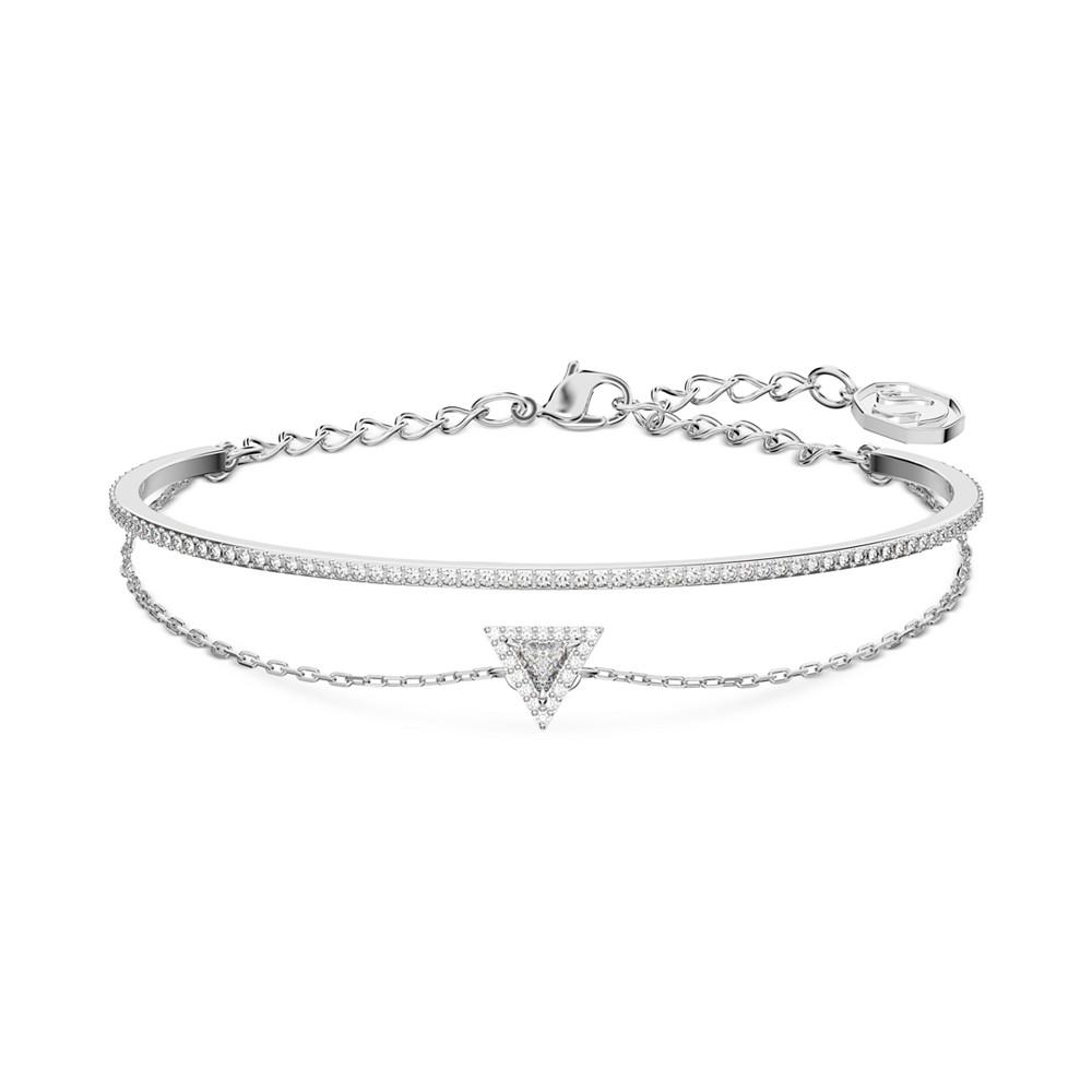 Silver-Tone Crystal Triangle Layered Bracelet商品第1张图片规格展示