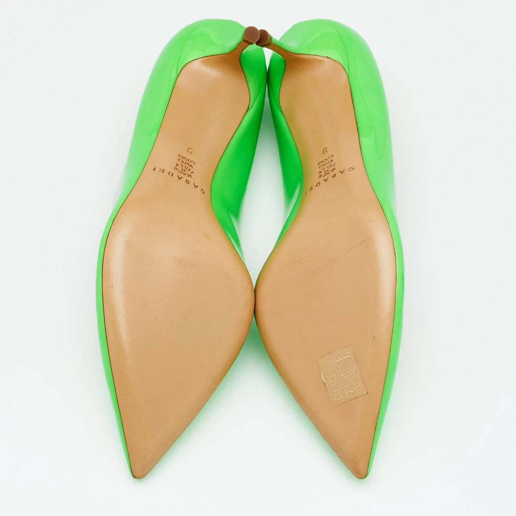 Casadei Neon Green Patent Leather Pumps Size 39 商品