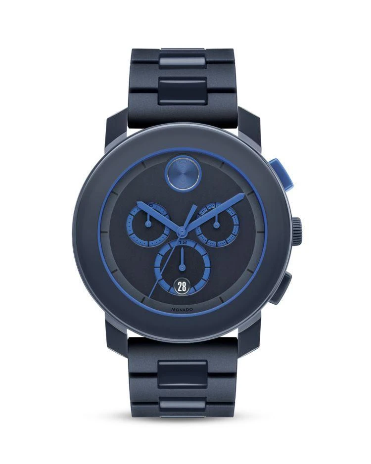 商品Movado BOLD|Large Navy TR90 and Stainless Steel Chronograph, 43.5mm,价格¥4678,第1张图片