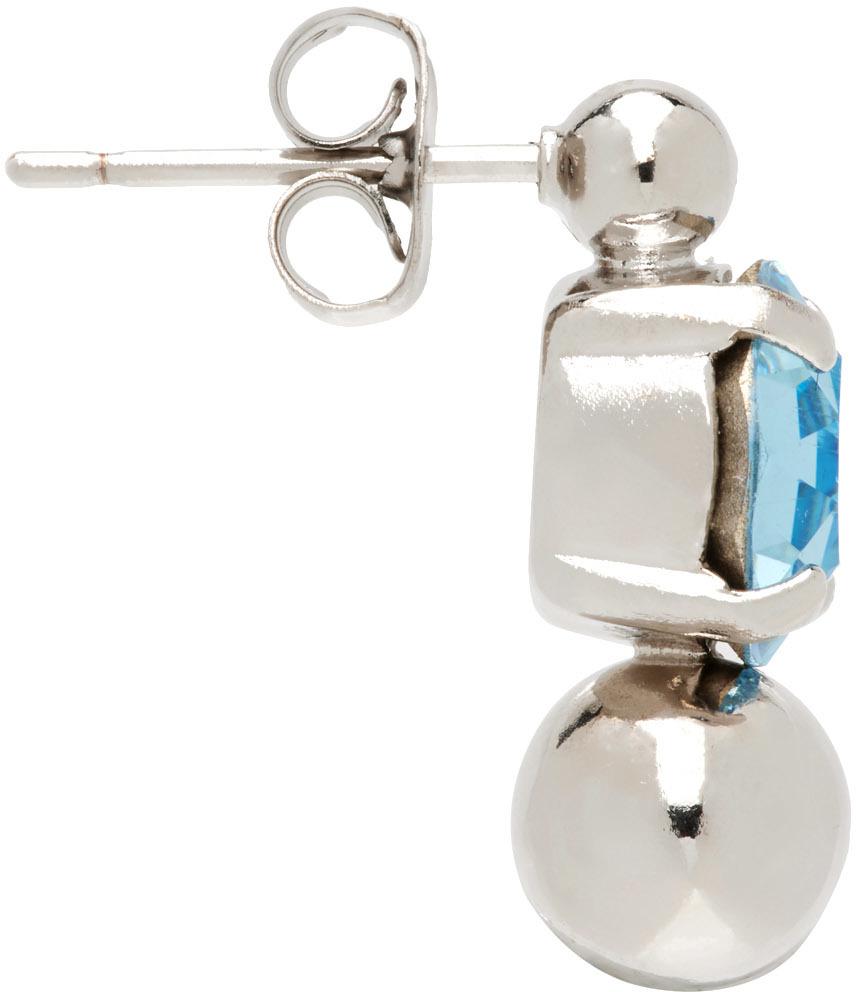 Silver & Blue Jackie Earring商品第2张图片规格展示