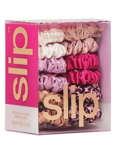Pure Silk 12-Piece French Rose Minnie Scrunchies Set商品第3张图片规格展示