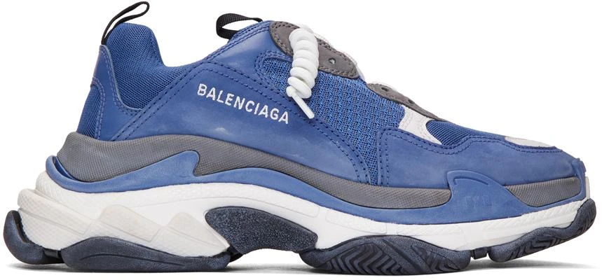 商品Balenciaga|Blue & Grey Triple S 休闲鞋,价格¥3728,第1张图片