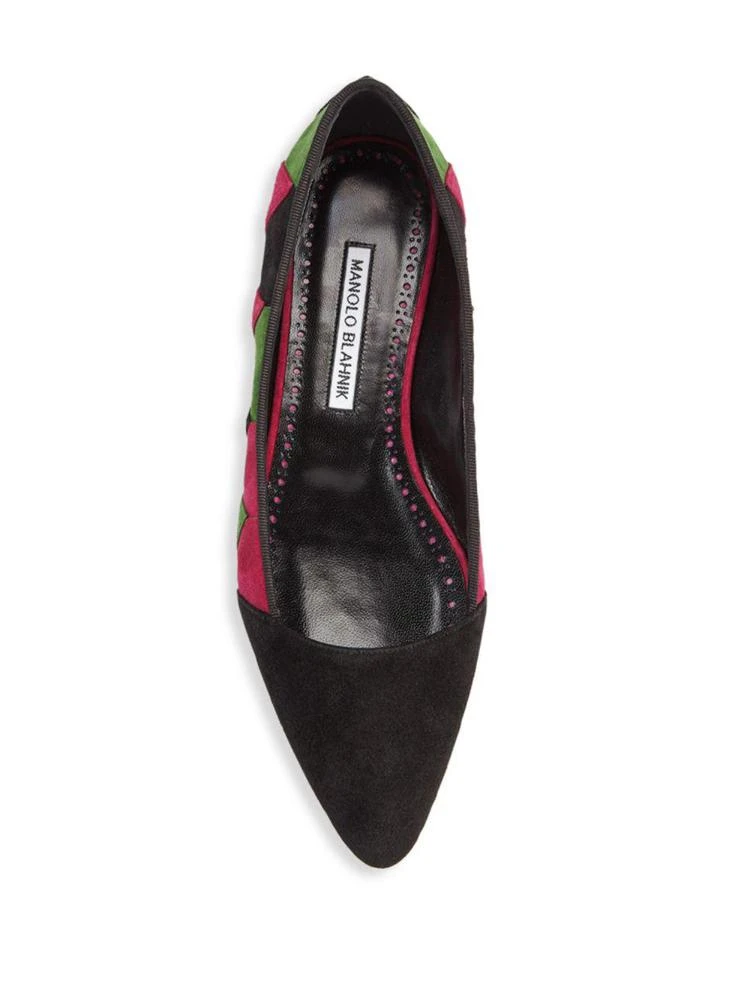 商品Manolo Blahnik|Pili Colorblock Suede Flats,价格¥2773,第4张图片详细描述