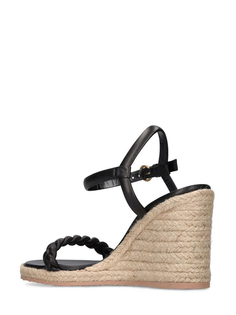 商品Gianvito Rossi|90mm Cruz Leather Espadrille Wedges,价格¥1907,第3张图片详细描述