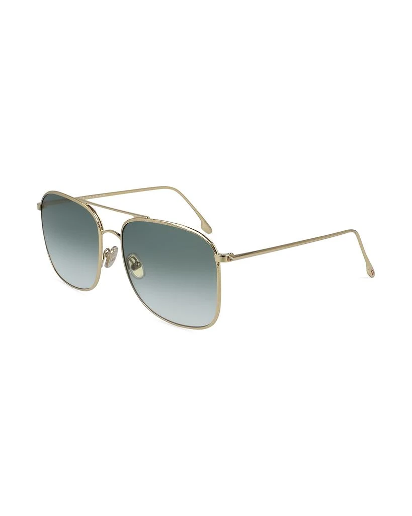 商品Victoria Beckham|Square Hammered Metal Navigator Sunglasses,价格¥3315,第1张图片