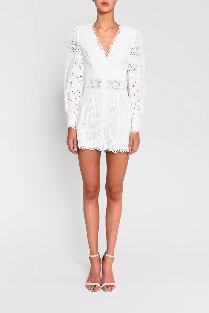 商品True Decadence|True decadence white broderie long sleeve playsuit,价格¥1087,第1张图片