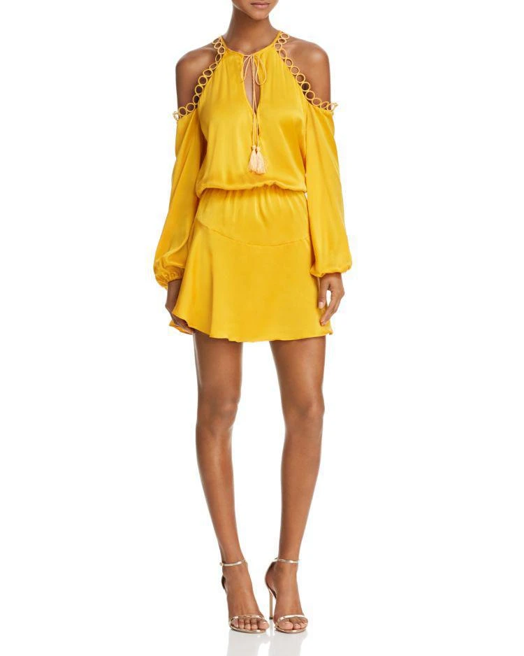 商品Karina Grimaldi|Kylie Cold-Shoulder Silk Dress,价格¥1206,第1张图片