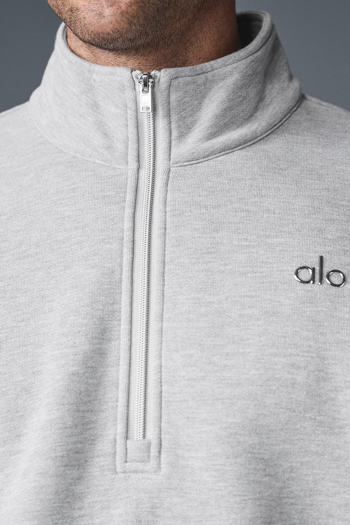 Alo Accolade 1/4 Zip Pullover - Athletic Heather Grey - Hoodies