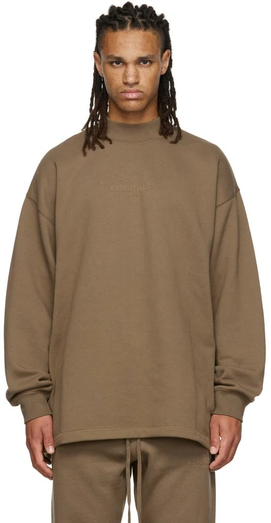 商品Essentials|Brown Relaxed Sweatshirt,价格¥287,第1张图片