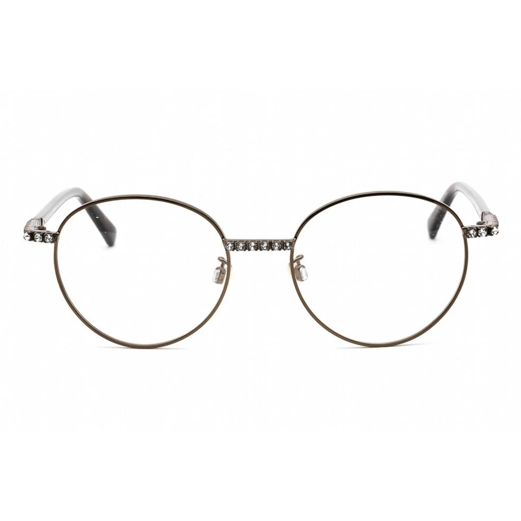 商品Swarovski|Swarovski Women's Eyeglasses - Round Shape Shiny Dark Brown Metal Frame | SK5424-H 048,价格¥282,第2张图片详细描述