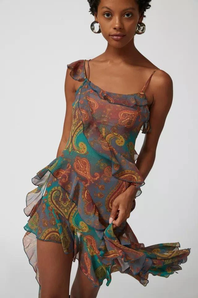商品Urban Outfitters|UO Charlize Sheer Midi Dress,价格¥601,第1张图片