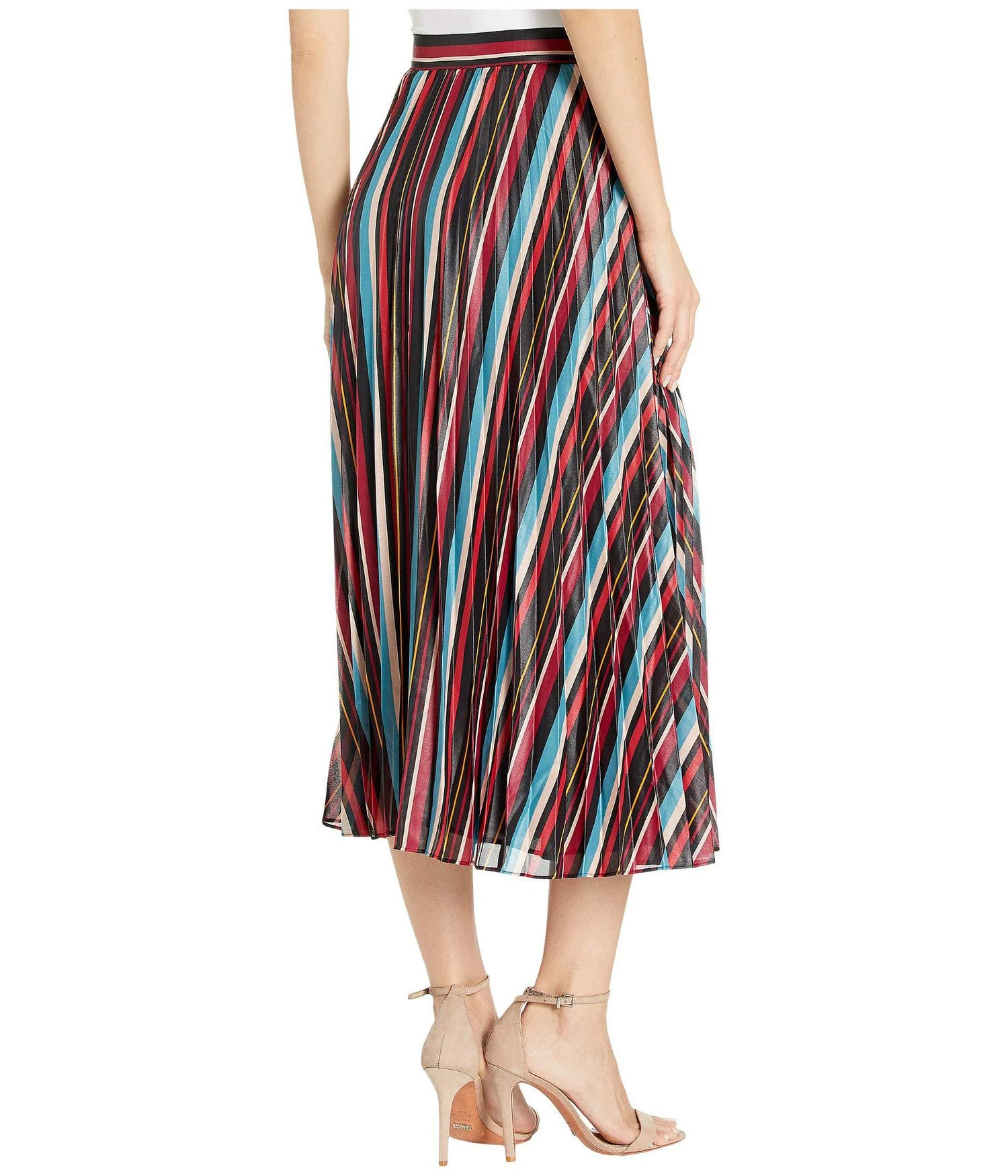 商品Juicy Couture|Lush Holiday Stripe Pleated Skirt,价格¥589,第3张图片详细描述