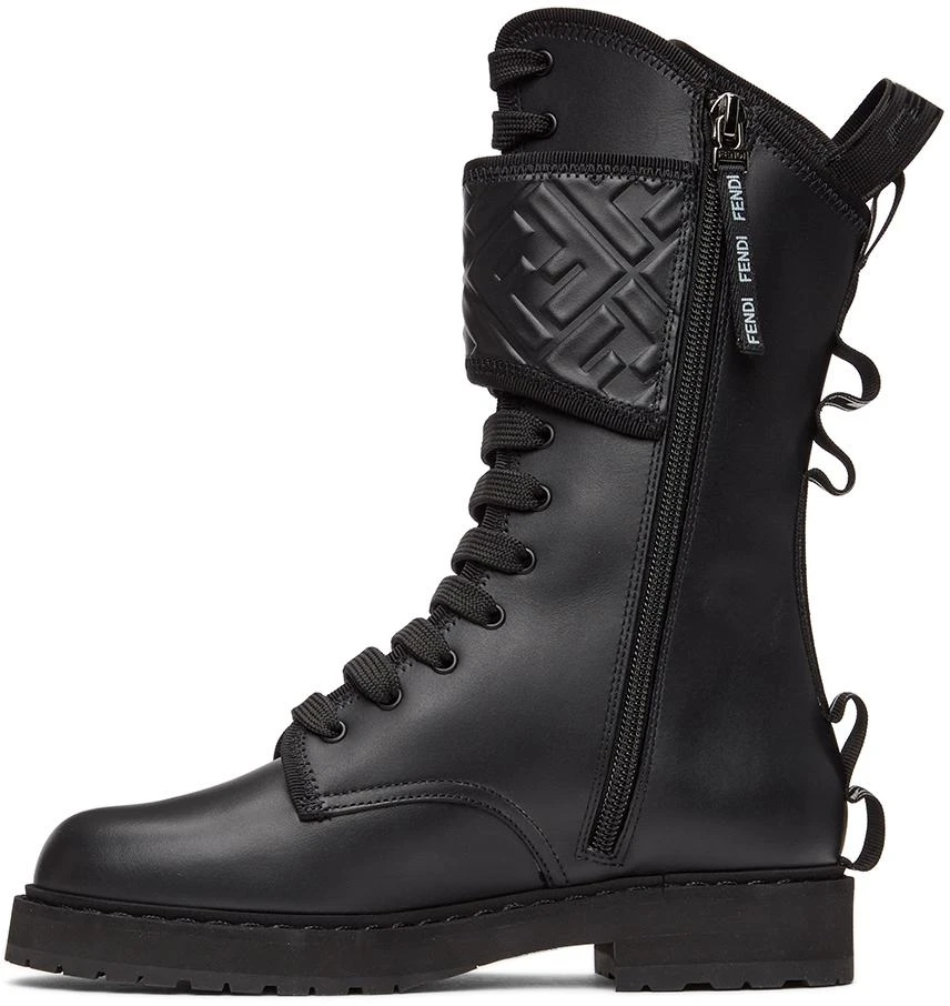 商品Fendi|Black 'Forever Fendi' Rockoko Biker Boots,价格¥9212,第3张图片详细描述