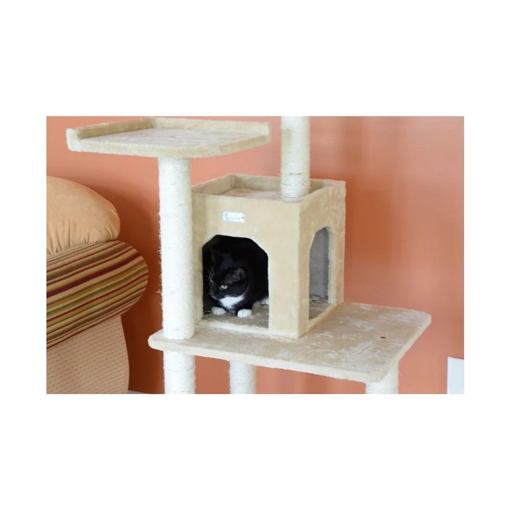 商品Macy's|57-Inch Real Wood Cat Tree With Two-Door Condo,价格¥784,第5张图片详细描述