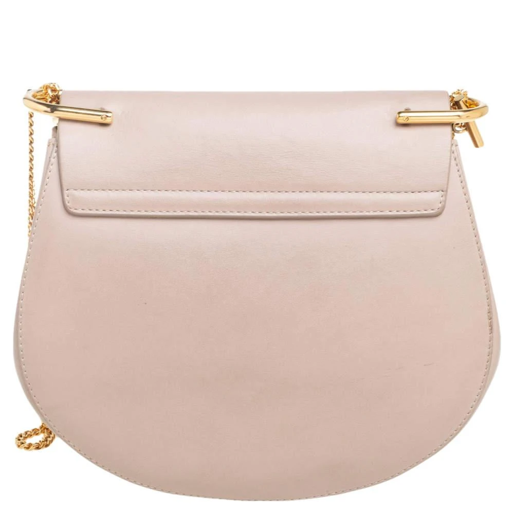 商品[二手商品] Chloé|Chloe Beige/Metallic Gold Leather Medium Drew Shoulder Bag,价格¥3143,第4张图片详细描述