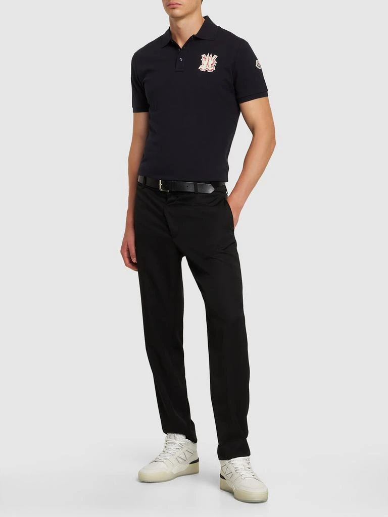 商品Moncler|Logo Cotton Piquet Polo Shirt,价格¥3403,第1张图片详细描述