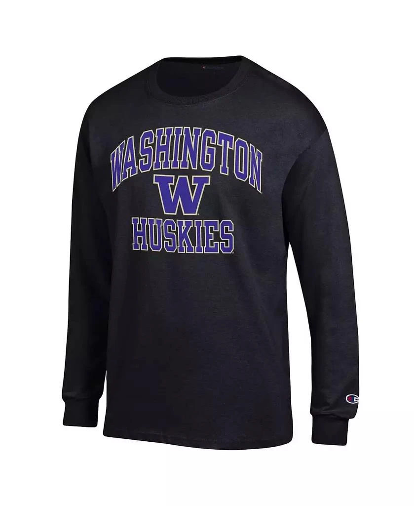 商品CHAMPION|Men's Black Washington Huskies High Motor Long Sleeve T-shirt,价格¥238,第3张图片详细描述