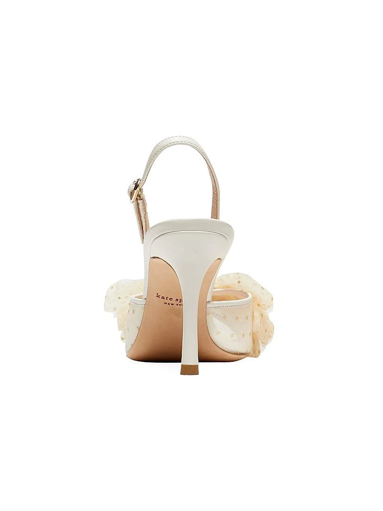 商品Kate Spade|Bridal Sparkle Tulle & Leather Slingback Sandals,价格¥443,第3张图片详细描述