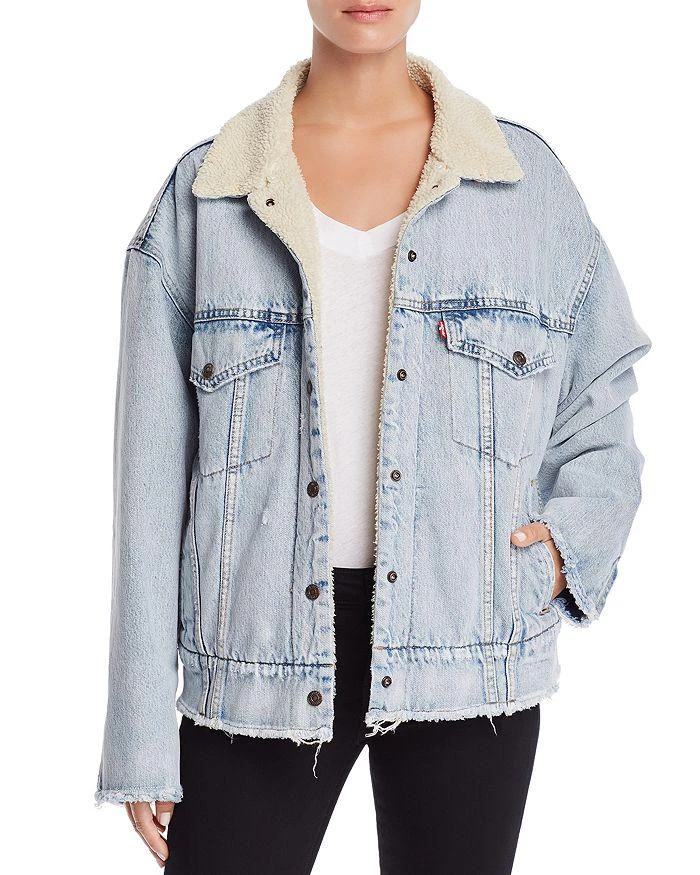 商品Levi's|Fur-Trimmed Oversize Trucker Jacket 女士宽松夹克,价格¥749,第3张图片详细描述